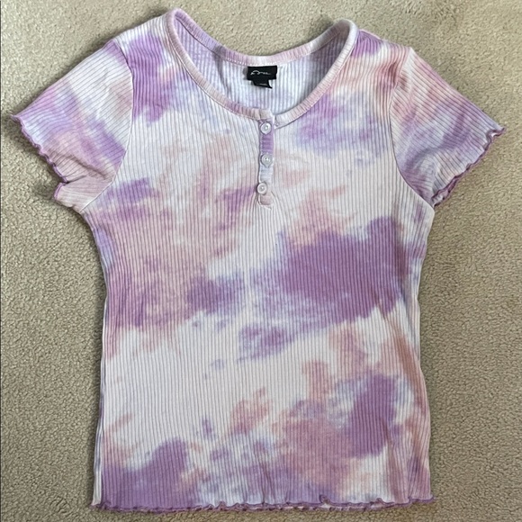 Art Class Lavender Ribbed Top - Picture 1 of 5